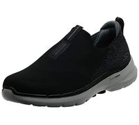 Skechers Gowalk Chaussures de Marche athlétiques à Enfiler pour Homme, Noir/Blanc, Pointure 44,5 XL, Noir/Gris, 10.5 Wide