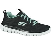 Skechers Graceful, baskets en mesh pour femmes, chaussures de sport en noir, semelle intérieure en mousse à mémoire de forme Skechers, lavable en machine