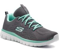 Skechers Graceful - Get Connected - Chacoal / Grün Polyester Größe : 42 Normal