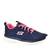 Skechers Womens Graceful WIDE FIT Training Shoes Gym - Blue
