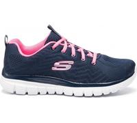 Skechers Graceful - Get Connected - Navy / Pink Polyester Größe : 42 Normal