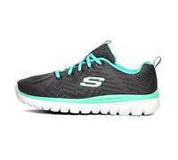 Skechers Femme Graceful-Get Connected Baskets, Charcoal Mesh Vert Trim, 36 EU