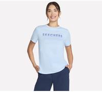 Skechers Gradient short Sleeve T-shirt en Blanc/Lavande, Pointure XS
