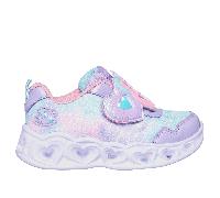 Skechers Fille Heart Lights Lovin Reflection, Lavender Sparkle Mesh Light Pink Mesh, 24 EU