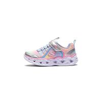 Skechers Heart Lights Rainbow LUX, Basket Fille, Argenté, 32 EU