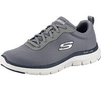Skechers Herren Flex Advantage 4.0 Providence Sneaker, Grey Mesh PU Navy Trim, 43 EU