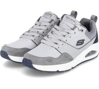 Skechers Herren Low Sneaker UNO RETRO ONE Gris Cuir Synthétique Taille : 40