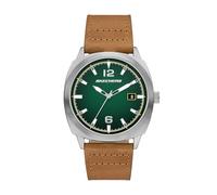 Skechers Hewes SR5274 Montre à trois aiguilles en cuir marron pour homme