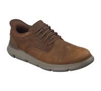 Skechers Homme 2026 Garza - Duran Baskets Cuir Marron Mousse Mémoire