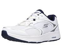 Skechers 220371 WNV, Basket Homme, Textile Cuir Blanc Et Bleu Marine, 41.5 EU