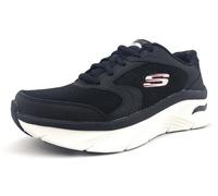 Skechers Homme 232501 BKRD Basket, Cuir Noir Textile Duraleather, 42 EU