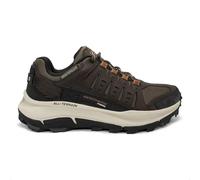 Skechers Homme 237501 Bror Basket, Maille en Cuir Marron avec Bordure Orange, 41 EU