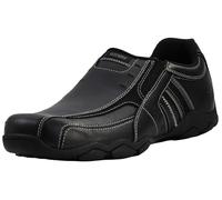 Skechers Homme 64274 Walking Shoe, Cuir Noir, 45 EU