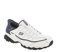 Skechers Mocassin Afterburn M. Fit Grill Captain Homme Blanc/Bleu marine 46 EU