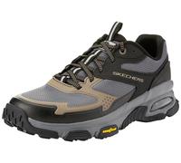 Skechers Homme air Sleek Envoy Baskets, Cuir Noir synthétique et Bordure Marron, 40 EU