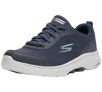 Skechers Homme Aller Marcher 7 Baskets, Navy and Blue Textile Synthetic, 45.5 EU