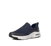 Skechers Homme Arch Fit Baskets Enfiler, Bleu Navy Mesh Synthetic Trim Nvy, 44 EU