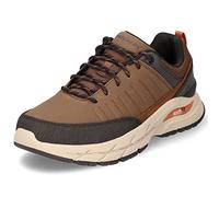 Skechers Homme Arch Fit Baxter Yoren Basket, Dark Brown Leather W/Synthetic, 44 EU