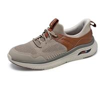 Skechers Baskets homme Arch Fit Crosser-Emeric, Taupe Brown Knit/Synthetic, 40 EU