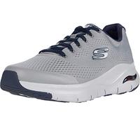 Skechers Homme Arch Fit Sneaker, Gris Textile Synthetic Marine Trim, 41 EU