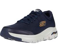 Skechers Homme Arch Fit Sneaker, Marine Textile Synthetic Trim, 41 EU