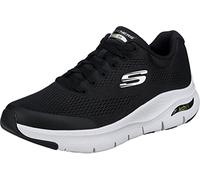 Skechers Homme Arch Fit Sneaker, Noir Textile Synthetic White Trim, 44 EU