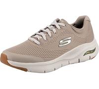 Skechers Homme Arch Fit Sneaker, Taupe Textile Synthetic Trim, 42.5 EU
