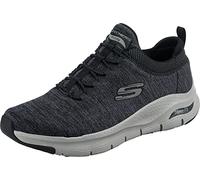 Skechers Homme Arch Fit Waveport Basket, Black Mesh Gray Trim, 41 EU