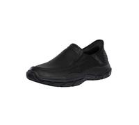 Skechers Homme Baskets en Cuir Elgin Respected À Enfiler, Black/Black, 45.5 EU