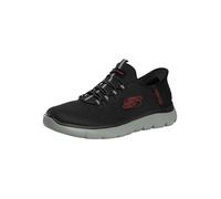 Skechers Homme Baskets Haut De Gamme Summits À Enfiler, Black/Red, 43 EU