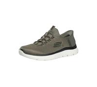 Skechers Homme Baskets Haut De Gamme Summits À Enfiler, Olive/Black, 42 EU