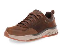 Skechers Homme Benago Hombre Basket, Cuir imperméable Marron foncé, 42 EU