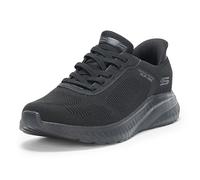 Skechers Homme Bobs Squad Chaos Solid Step Baskets, Black Knit, 44 EU