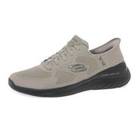 Skechers Homme Bounder 2.0 Emerged, Bordure Noire Synthétique en Maille Taupe, 42 EU