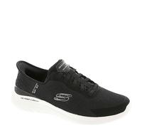 Skechers Homme Bounder 2.0 Emerged Flat-Sheets, Black Mesh White Synthetic, 41.5 EU