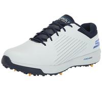 Skechers Homme Chaussures de Golf Elite Vortex Basket, Bordure Bleue synthétique Blanche, 43 EU