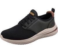 Skechers Homme Delson 3.0 Basket, Black Knitted Mesh, 42 EU