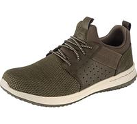 Skechers Homme Delson Camben Fashion-sneakers, Vert Olive, 46 EU