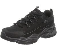 Skechers Homme D'lites 4.0 Sneaker, Black Leather Pu Mesh Black Trim, 43 EU