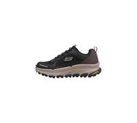 Skechers Homme D'Lux Trekker Baskets, Black Leather/Mesh/Synthetic//Gray Trim, 42 EU