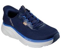 Skechers Homme D'Lux Vapor Basket, Navy Mesh/Hotmelt/Orange Trim, 43 EU