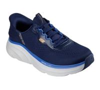 Skechers Homme D'Lux Vapor Basket, Navy Mesh/Hotmelt/Orange Trim, 44 EU