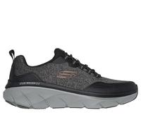 Skechers Homme D'lux Walker 2.0 Steadyway Basket, Noir/Gris foncé, 41 EU X-Large