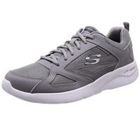 Skechers Homme Dynamight 2.0-fallford Baskets, Gris Gray Leather Mesh Pu Trim Gry, 46 EU
