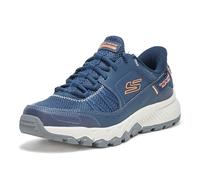 Skechers Homme Dynamite at Escapar Hands Free Slip-in Basket, Navy Leather/Textile/Orange Trim, 44 EU