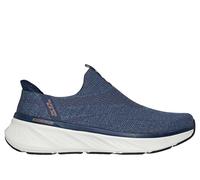 Skechers Homme Edgeride Commissioner Basket, Navy Knit/Orange Trim, 44 EU