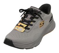 Skechers Baskets Edgeride Erlson Homme – Gris anthracite tricoté, PU jaune – 41 EU