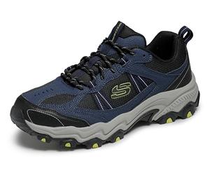 Skechers Homme Endurance À, Maille Synthétique Bleu Marine avec Bordure Noire, 42.5 EU
