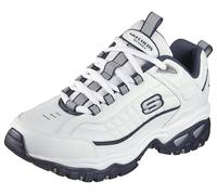 Skechers Homme Energy Afterburn Chaussures de Sport en Plein air, Blanc et Bleu Marine, 43 EU X-Large