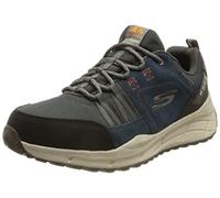 Skechers Homme Equalizer 4.0 Trail Kandala Basket, Bordure Orange synthétique en Maille de Cuir Bleu Marine, 44 EU